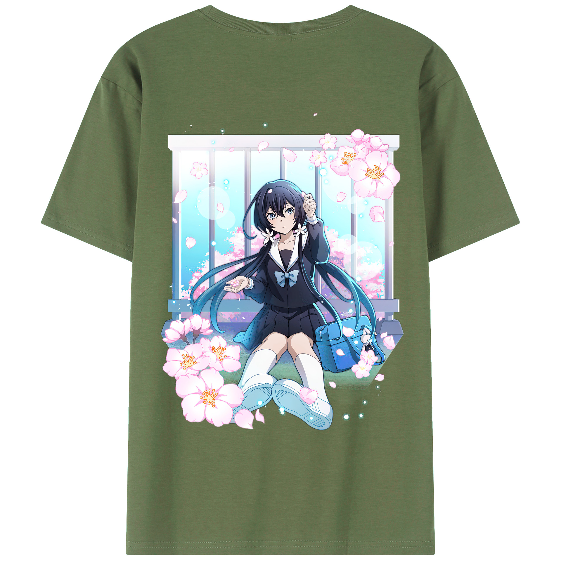（画像用） 文豪ストレイドッグス Bungo Stray Dogs 綿100％ メンズ半袖Tシャツ（バックプリント） 通気性